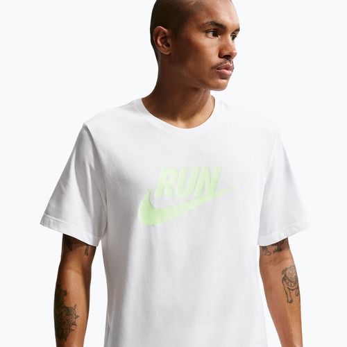 Férfi futópóló Nike Dri-Fit Running white/barely volt