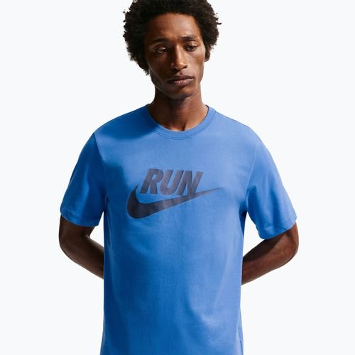 Férfi futópóló Nike Dri-Fit Running blue crystal/thunder blue