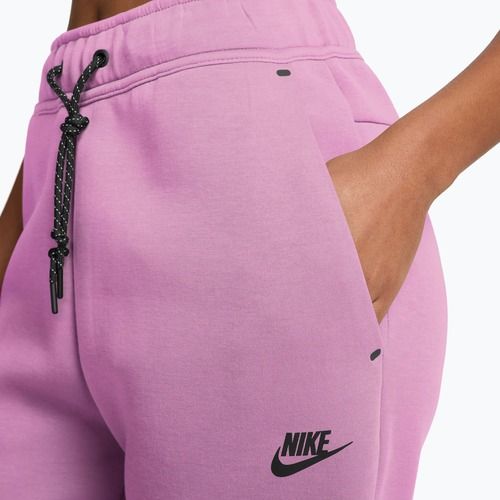 Női nadrág Nike Sportswear Tech Fleece Mid-Rise light magenta/black