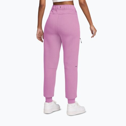 Női nadrág Nike Sportswear Tech Fleece Mid-Rise light magenta/black