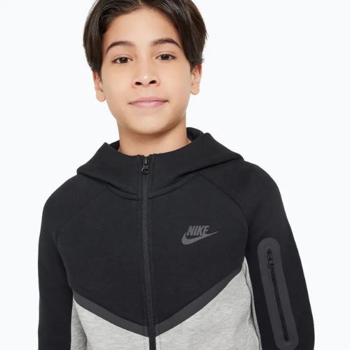 Gyerek pulóver Nike Sportswear Tech Fleece Full Zip dark grey heather/black/black/black
