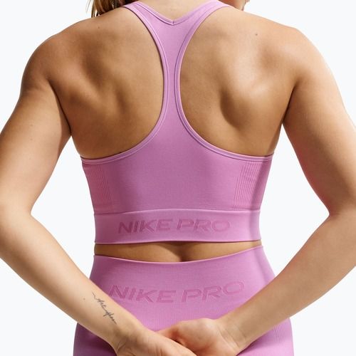 Edző felső Nike Pro Seamless Dri-Fit Cropped light magenta