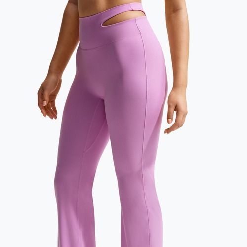 Női edzőnadrág Nike Zenvy High-Waisted Flared light magenta/white