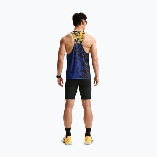 Férfi futópóló Nike AeroSwift Dri-Fit ADV Singlet citron pulse/lapis/bright crimson