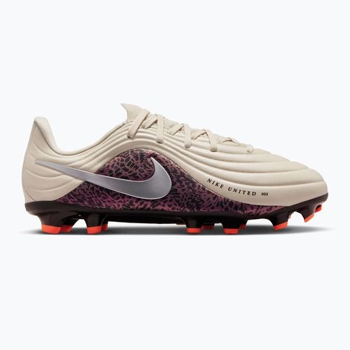Gyerek focicipő Nike United Jr. Tiempo Maestro Academy MG fossil/burgundy crush/metallic silver