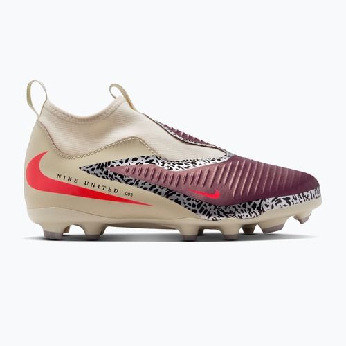 Gyerek focicipő Nike United Jr. Phantom 6 High Academy MG burgundy crush/fossil/university red