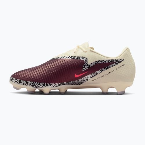 Férfi futballcipő Nike United Phantom 6 Low Academy MG burgundy crush/fossil/university red