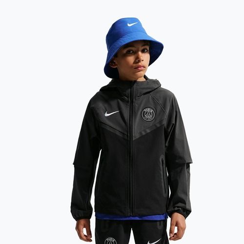 Gyerek futball dzseki Nike Paris Saint-Germain Tech Full Zip black/anthracite/white