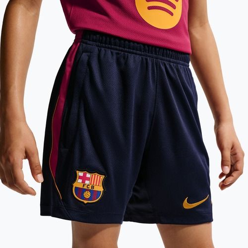 Gyerek futball rövidnadrág Nike FC Barcelona Strike blackened blue/noble red/mineral yellow