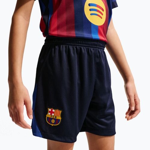 Gyerek futball rövidnadrág Nike FC Barcelona Dri-Fit Stadium Home blackened blue/mineral yellow