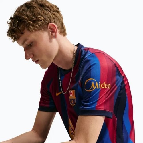 Férfi focimez Nike FC Barcelona Dri-Fit Stadium Home deep garnet/blue void/mineral yellow