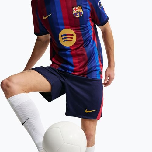 Férfi futball rövidnadrág Nike FC Barcelona Dri-Fit Stadium Home blackened blue/mineral yellow