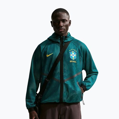 Férfi futball dzseki Nike Brazil Soccer Anthem geode teal/light mint/midwest gold