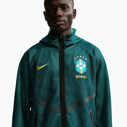 Férfi futball dzseki Nike Brazil Soccer Anthem geode teal/light mint/midwest gold