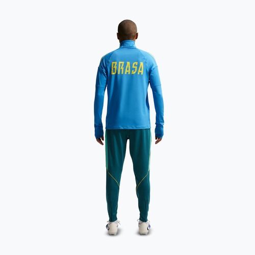 Férfi futball pulóver Nike Brazil Strike light photo blue/light menta/midwest gold