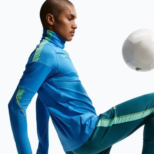 Férfi futball pulóver Nike Brazil Strike light photo blue/light menta/midwest gold