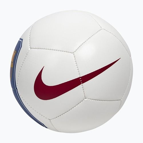 Mini focilabda Nike Skills FC Barcelona white/cardinal red size 1