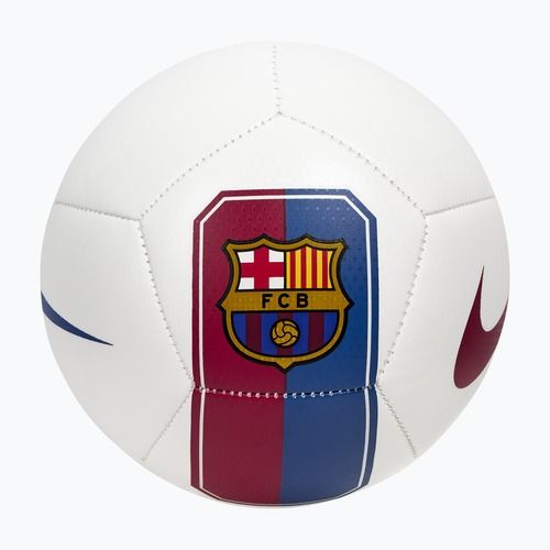 Mini focilabda Nike Skills FC Barcelona white/cardinal red size 1