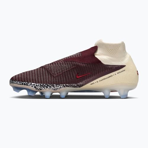 Férfi futballcipő Nike United Phantom 6 High Elite FG burgundy crush/fossil/university red