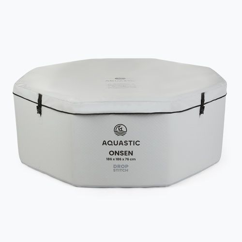 Felfújható medence AQUASTIC ONSEN drop stitch 1400 l 186 cm szürke
