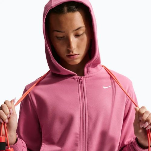 Gyerekpulóver Nike Pro Fleece Dri-Fit Full-Zip peony/peony/black/white