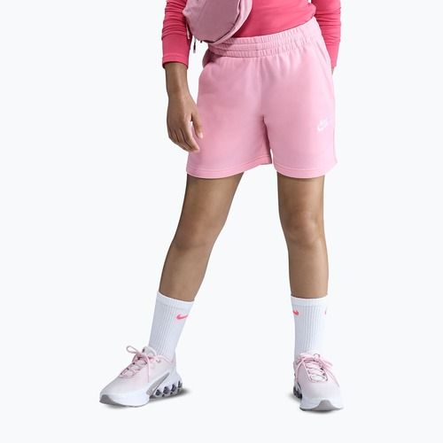 Nike Sportswear Club Fleece gyerek rövidnadrág med soft pink/med soft pink/white
