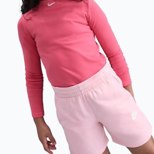 Nike Sportswear Club Fleece gyerek rövidnadrág med soft pink/med soft pink/white