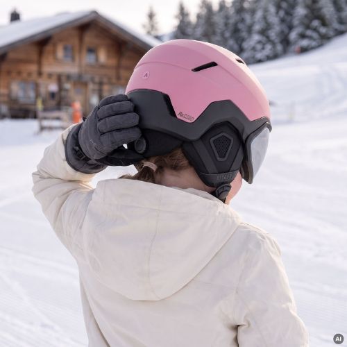 Gyerek sísisak ATTABO Avens 3.0 Jr Visor ERT Pink
