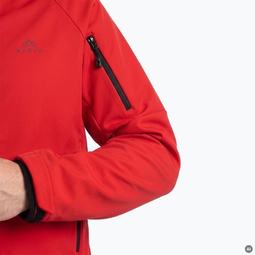 Férfi túrasweatshirt KADVA Arix WP 5K/3K softshell hibrid piros