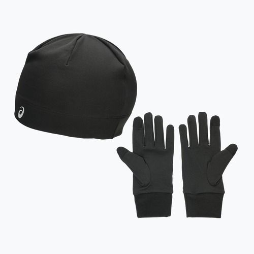 Sapka + kesztyűk ASICS Winter Pack performance black