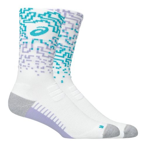 Zokni ASICS Performance Run Crew white/energy aqua