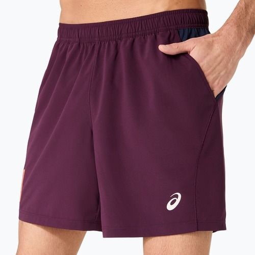 Férfi tenisznadrág ASICS Padel Court 7IN dark aubergine
