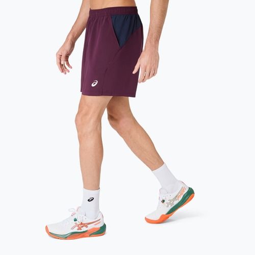 Férfi tenisznadrág ASICS Padel Court 7IN dark aubergine