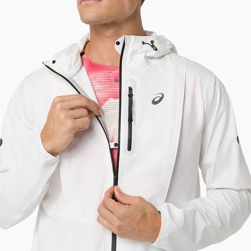 Férfi futókabát ASICS Fujitrail Elite Waterproof Jacket cream