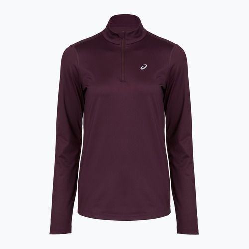 Női hosszú ujjú póló futáshoz ASICS Core 1/2 Zip Winter Top dark aubergine