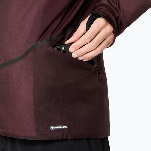 Férfi futókabát ASICS Road Winter Jacket dark currant