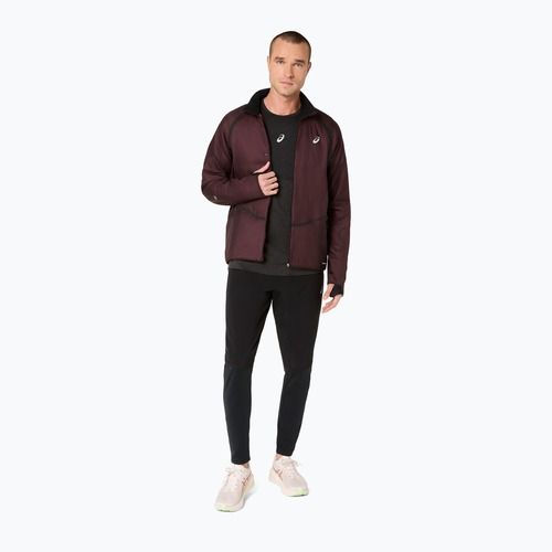 Férfi futókabát ASICS Road Winter Jacket dark currant