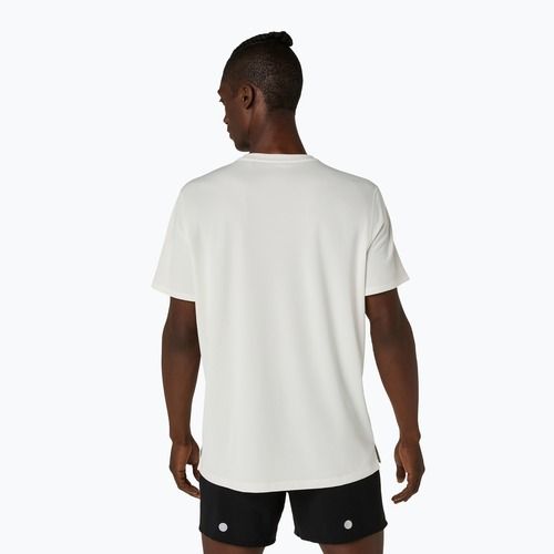 Férfi futó póló Asics Fujitrail Logo Ss Top Cream