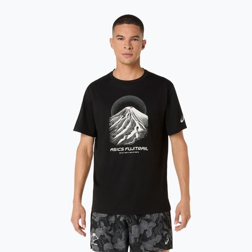 Férfi futó póló Asics Fujitrail Logo Ss Top Performance Black/Cream/Carbon