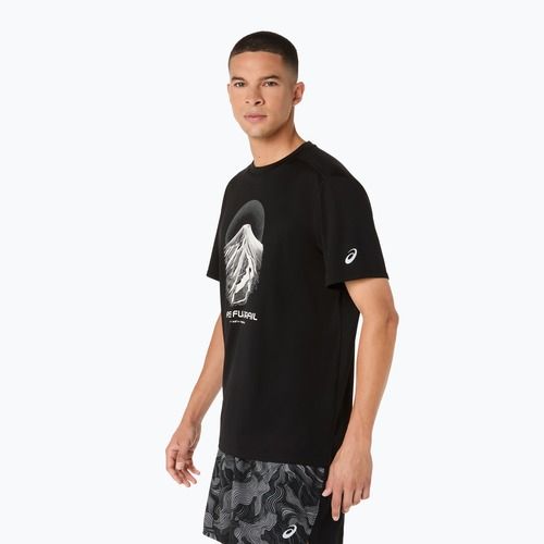Férfi futó póló Asics Fujitrail Logo Ss Top Performance Black/Cream/Carbon