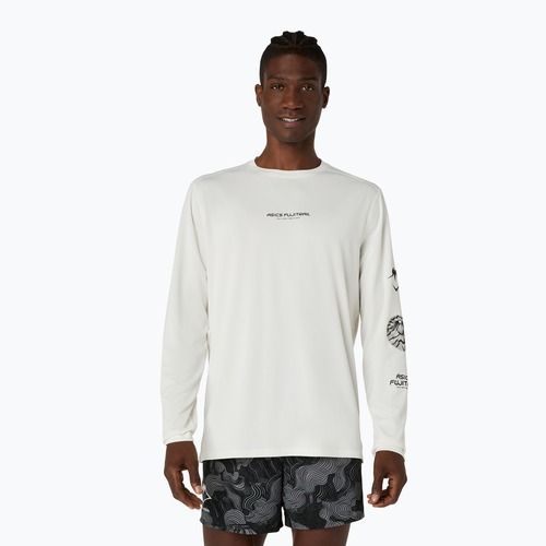 Férfi futó hosszú ujjú póló Asics Fujitrail Logo Ls Top Cream