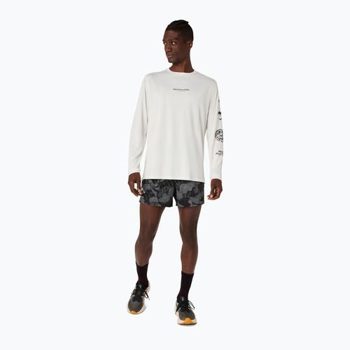 Férfi futó hosszú ujjú póló Asics Fujitrail Logo Ls Top Cream