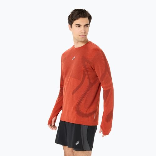 Férfi futó hosszú ujjú póló ASICS Road Seamless Top singed red