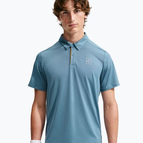 Férfi teniszpóló póló Nike Court Dri-Fit Advantage smokey blue/white