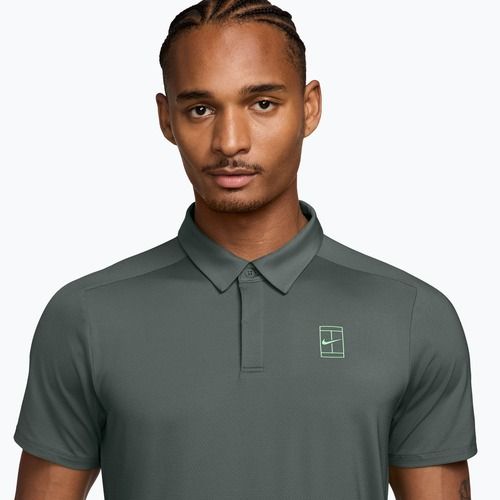 Férfi teniszpóló póló Nike Court Dri-Fit Advantage camo green/cucumber calm