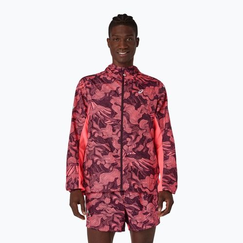Férfi futókabát Asics Fujitrail Packable Jacket blazing coral/dark aubergine