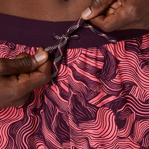Férfi futónadrág Asics Fujitrail All Over Print 5In Short Blazing Coral/Dark Aubergine
