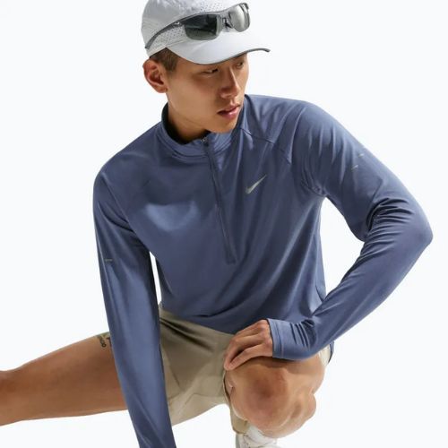 Férfi futópulóver Nike Stride 1/4 Zip Dri-Fit diffused blue