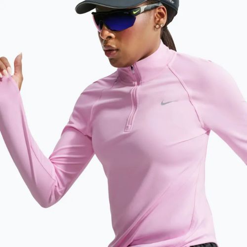 Női futópulóver Nike Tempo Dri-Fit 1/4 Zip pink rise
