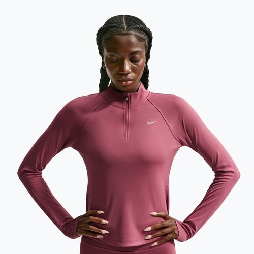 Női futópulóver Nike Tempo Dri-Fit 1/4 Zip pink smoke